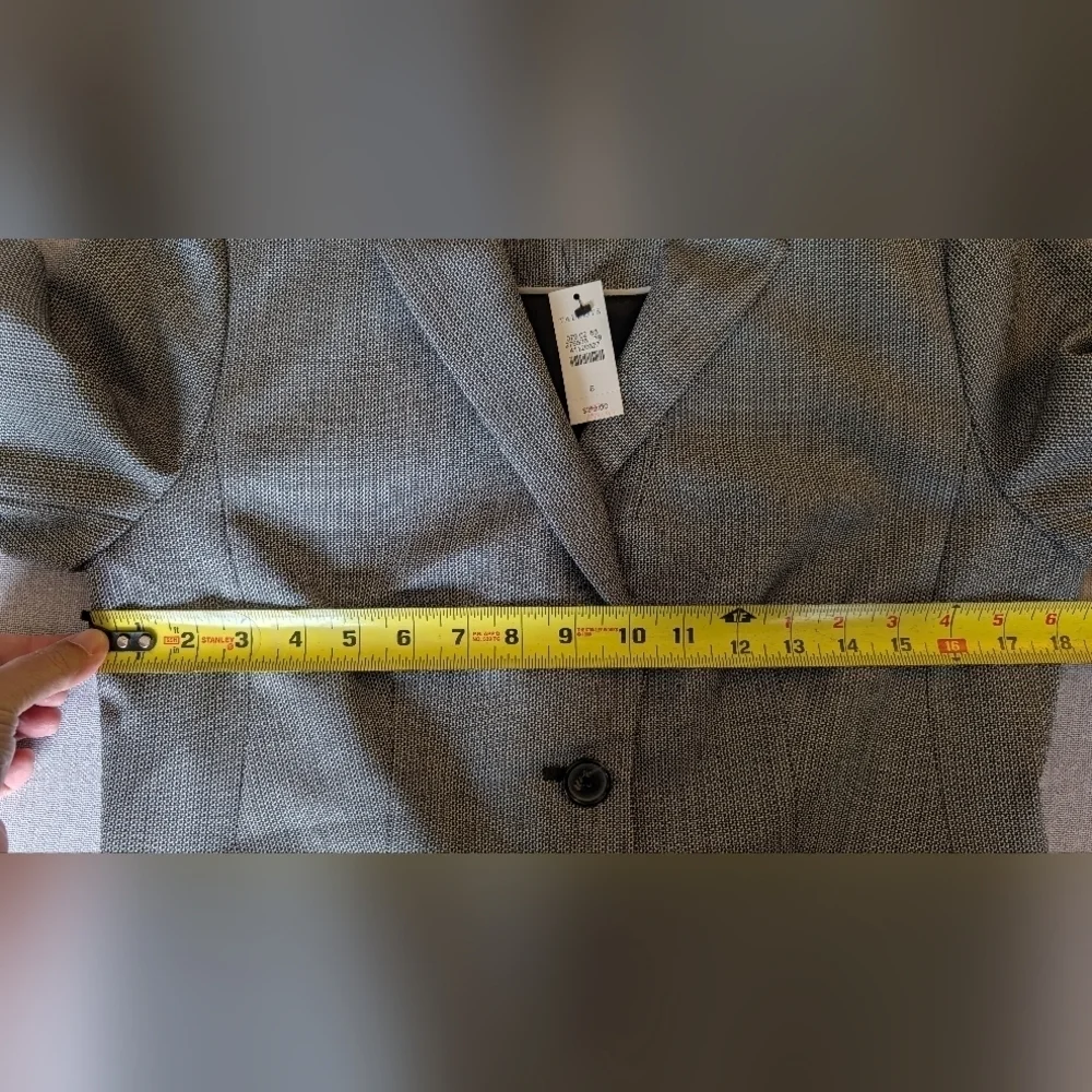 Talbots NWT $219 Women's Gray Wool Polyester Blend Blazer Size 6 NEW!